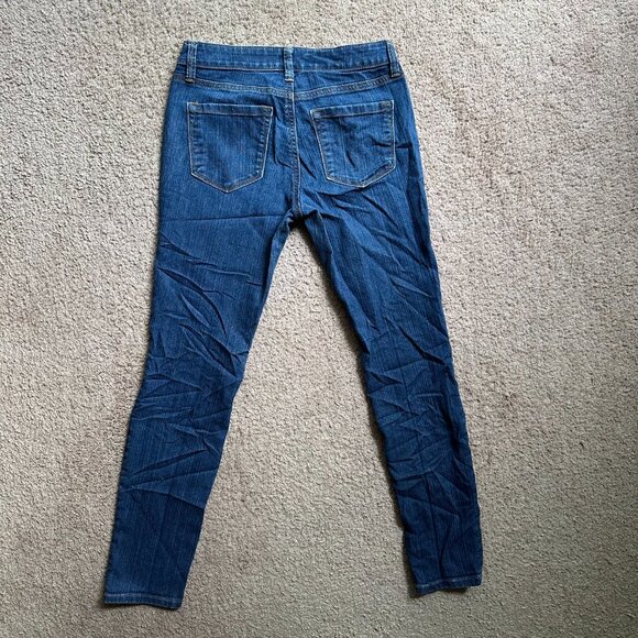 Ann Taylor Loft Jeans Womens 2 Petite 28x28 Modern Skinny Mid Rise Blue Denim - Picture 3 of 14